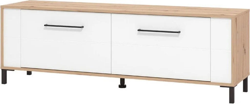 Nazzaro Meuble TV 157x40x52h cm Chêne Marron Nœuds avec Étagère