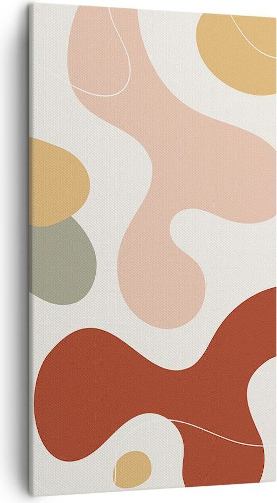 Bild auf Leinwand - Leinwandbild - Einteilig - Abstraktion Flecken Modern - 45x80cm - Wand Bild - Wanddeko - Wandbilder - Leinwanddruck - Bilder - ...