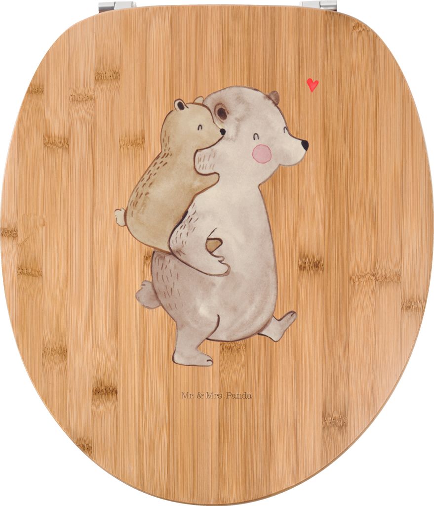 Mr. & Mrs. Panda Klo-Deckel Papa Bär - Transparent - Geschenk, Vatertag, klo deckel, Toiletten-Sitz, Onkel, WC-Sitz, Toilettendeckel, Geburtstag, ...
