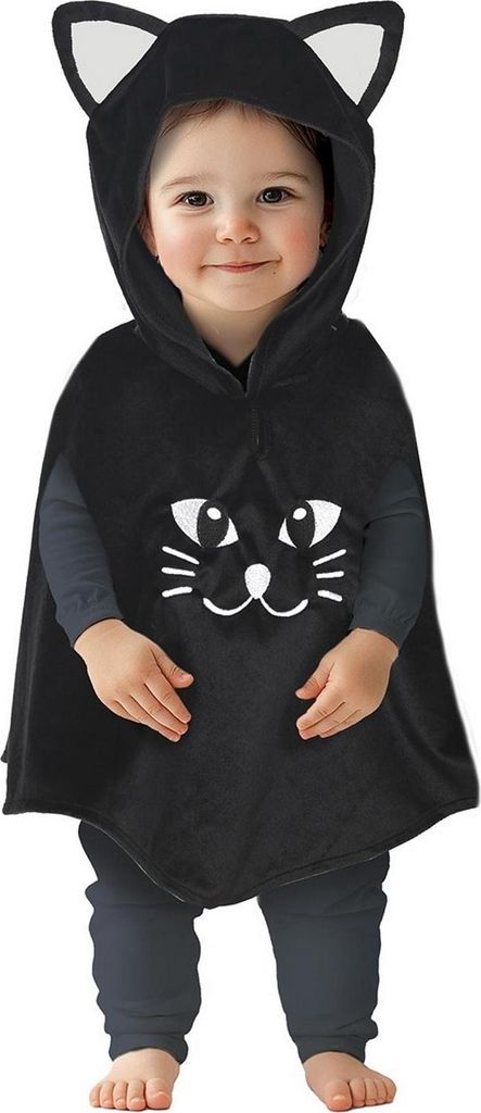 Fiestas Guirca - Kostüm-Poncho für Baby FG214 (92) (Schwarz)