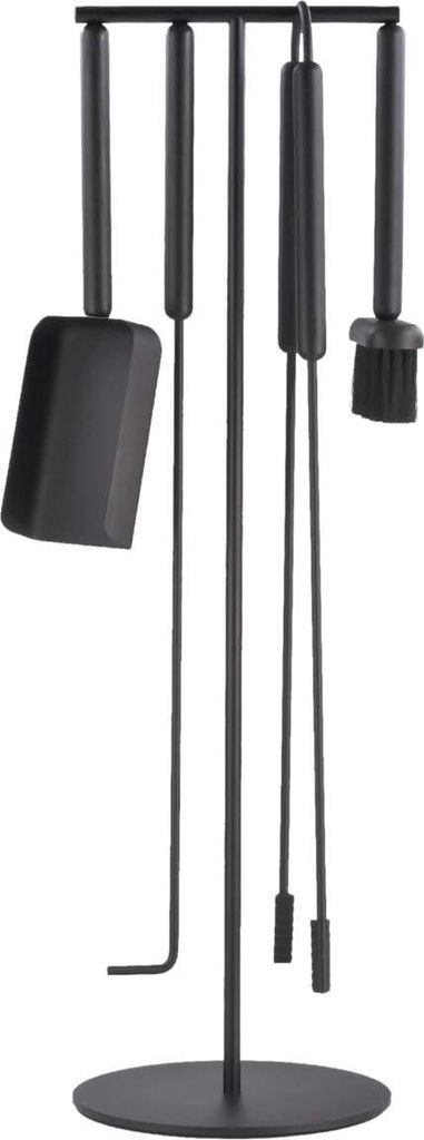 Blomus 66154, Kaminwerkzeug-Set, Schwarz, Stahl, Hartholz, Produktbild 