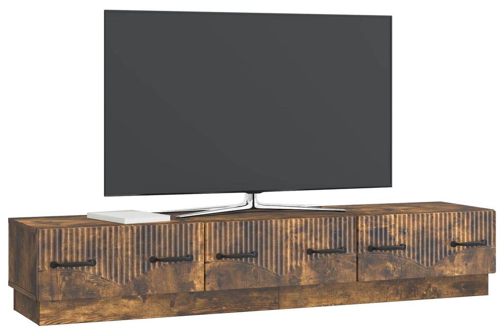 vidaXL TV-Schränk Geräucherte Eiche 147 x 34,5 x 27 cm Holzwerkstoff