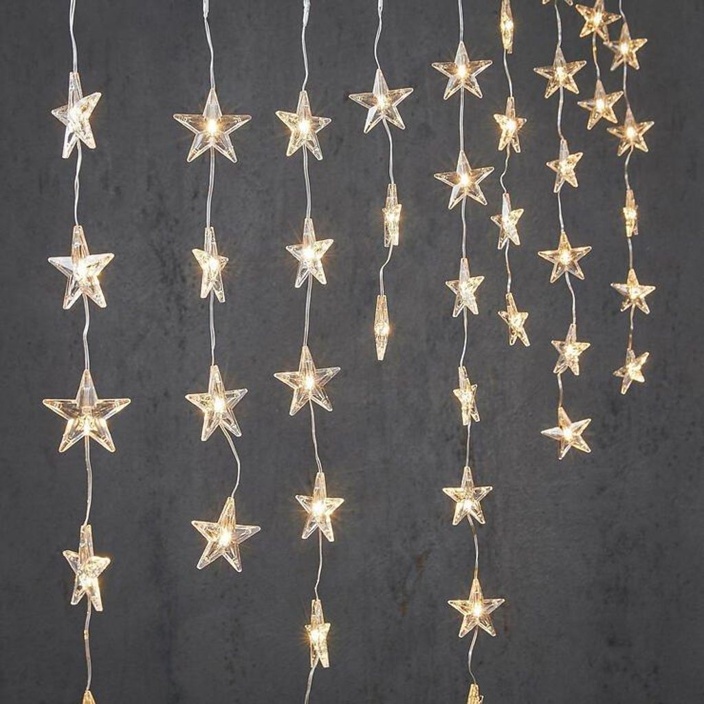 Luca Lighting LED-Lichtervorhang Stern LED 50 klassisch weiss innen 70 cm weiß