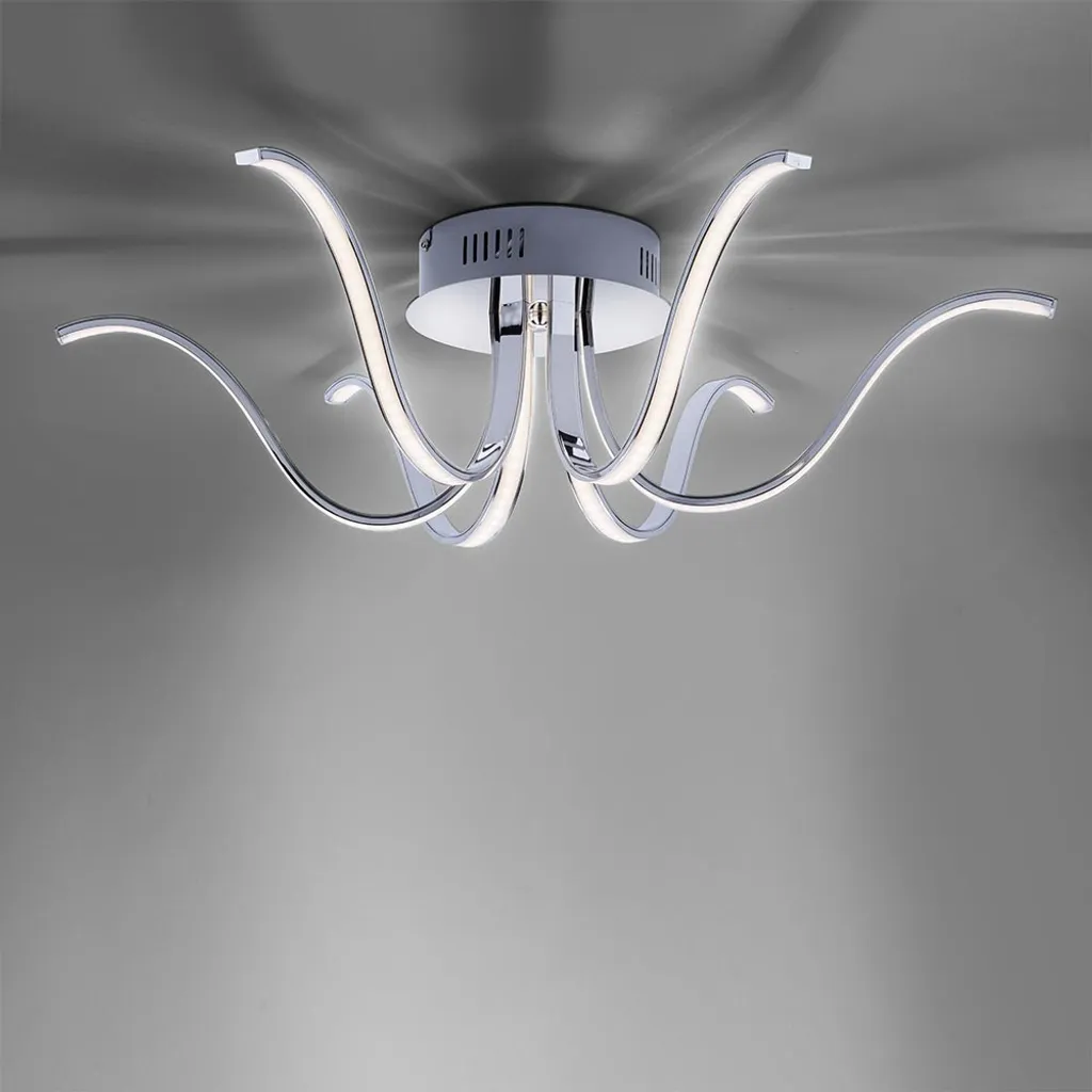 Plafonnier LED Design Courbe VALERIE en Métal, Éclairage 6 Branches - 18
