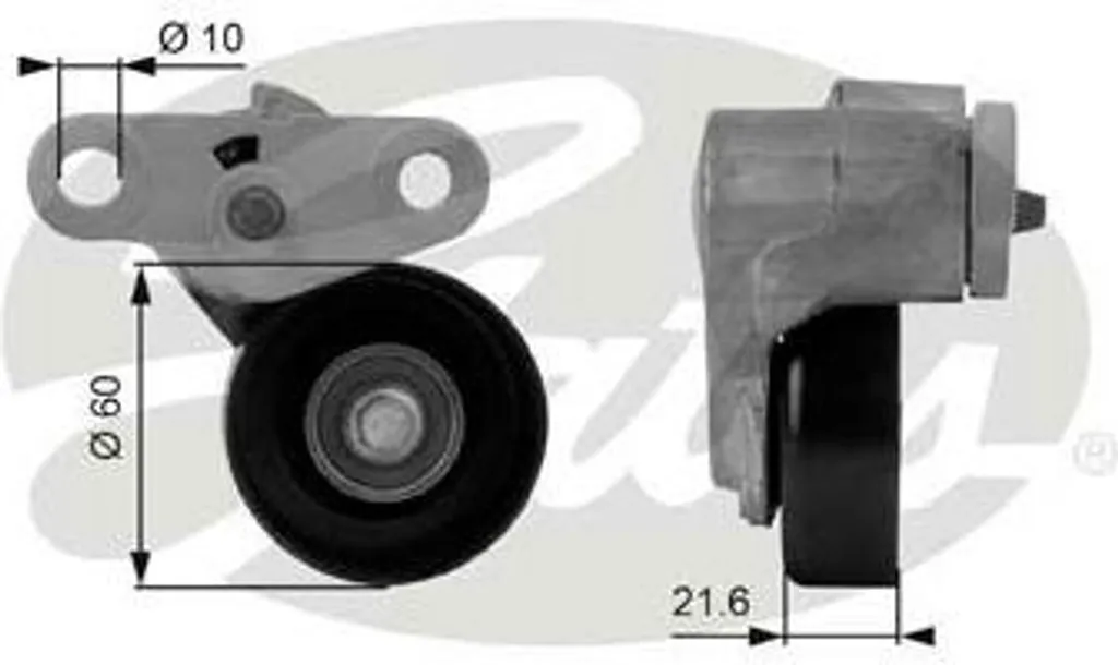 Rouleau Tendeur Robuste Gates T38159 OE 12562065 pour Moteur V8 5.3 6.0