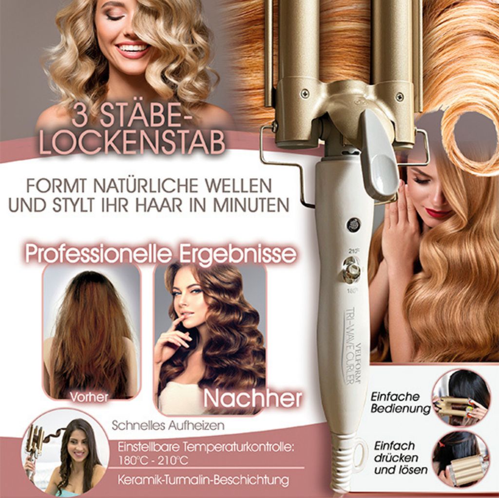 Velform®️ Tri-Wave Curler - Welleneisen, Produktbild 7