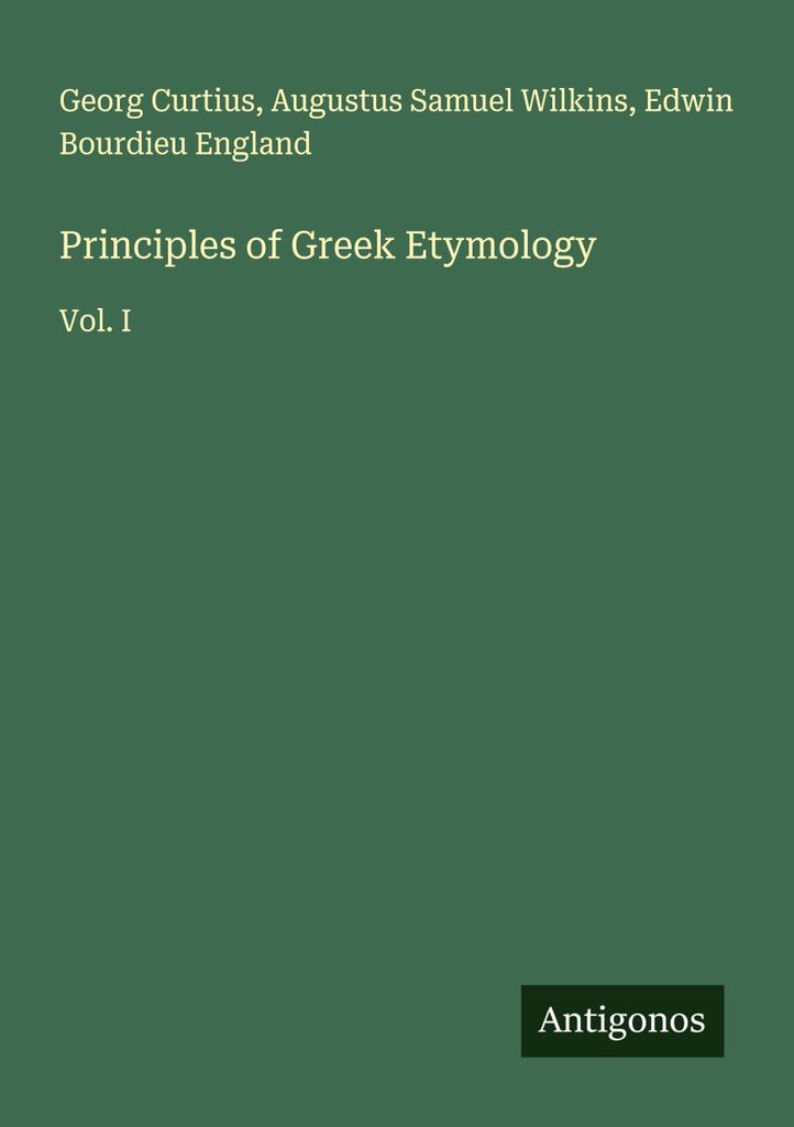 Grundsätze der griechischen Etymologie
