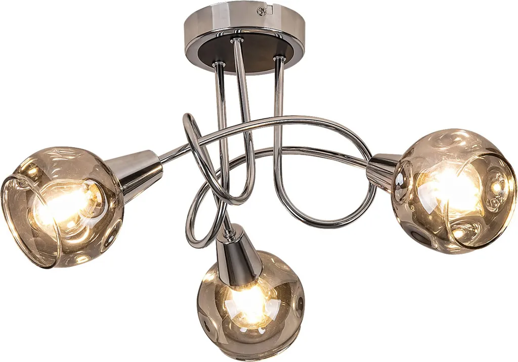 Lampada da Soffitto Chic Rabalux Tamara 5348 Cromo e Vetro Luxury