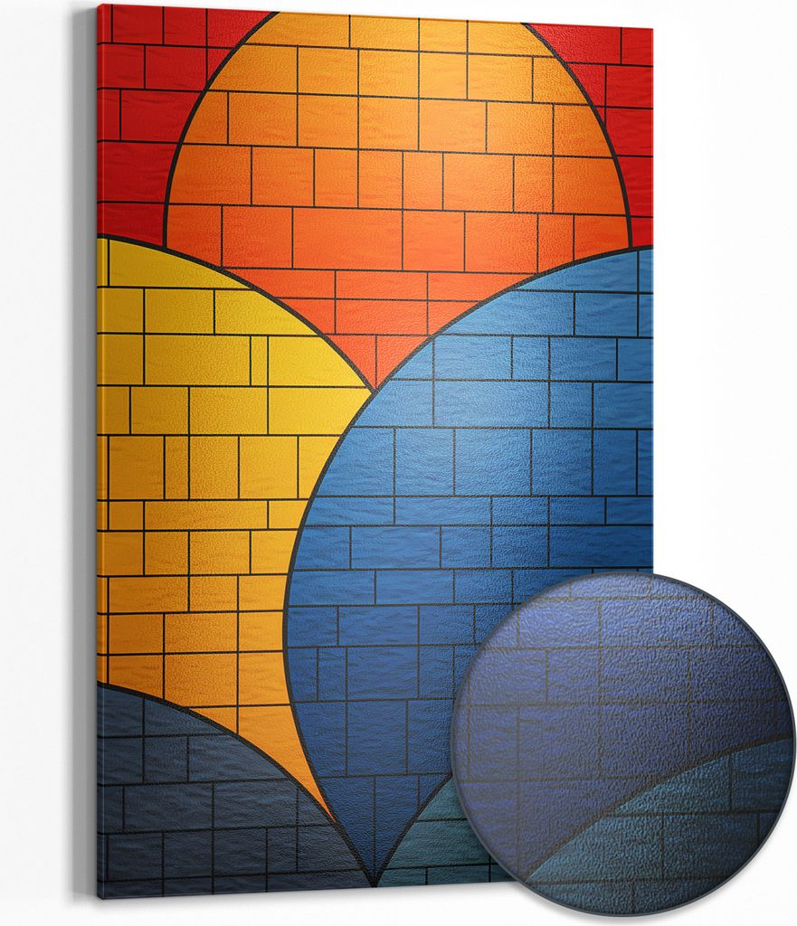 DEQOART Magnettafel Metall 40x60 cm 'Bögen der Vielfalt' Whiteboard Pinnwand Büro