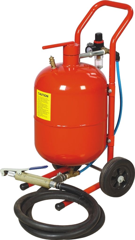 Varan Motors - NESB-01-1 MOBILER SANDSTRAHLER 19 LITER SANDSTRAHLGERÄT MOBIL SANDSTRAHLEN INKL. ZUBEHÖR