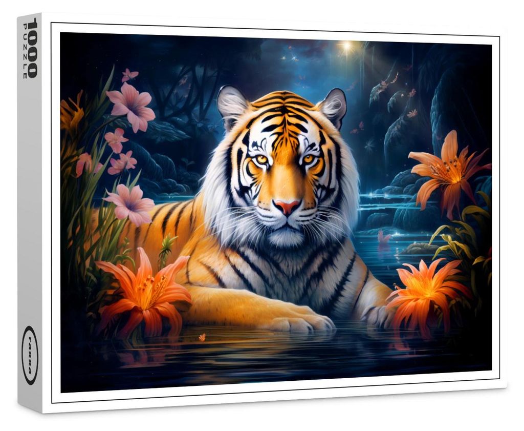 raxxa Premium-Puzzle "Majestic Tiger Chinese Zodiac Artistry", 1000 Teile