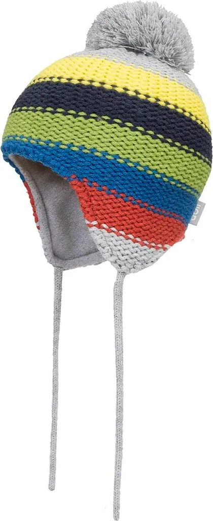 Berretto Neonato con Nodo Grigio a Righe - Offerta Online