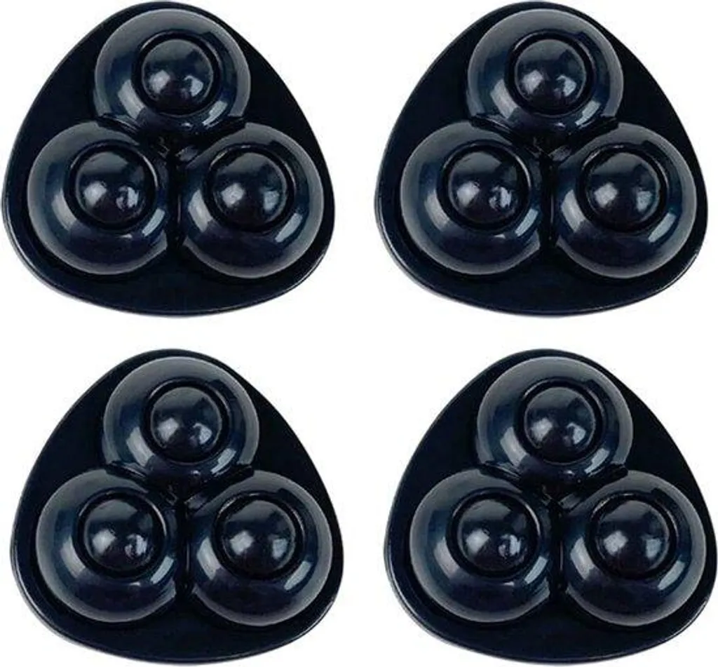 Roulettes autocollantes de meubles et bacs plastique - Lot de 4 Noir