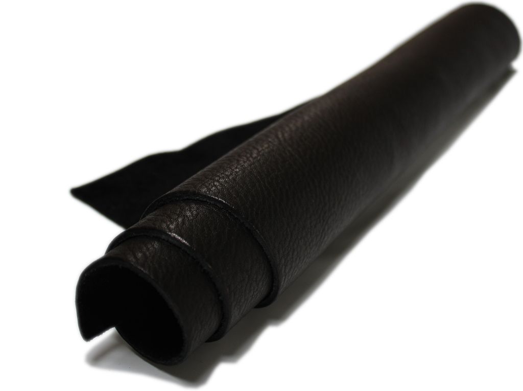 Beeindruckendes Rindleder, Dickleder, schwarz - als Zuschnitt, 24x32 cm | Narbenleder als Lederplatte, Lederstück, ca. 2,2 bis 2,5 mm stark | 4 Gr...