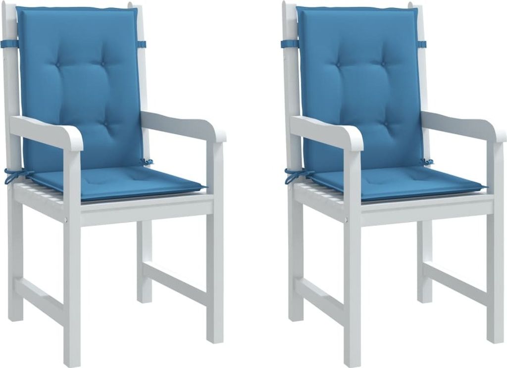 "2026 Aktion"Gartenbankauflage - CLORIS - Niedriglehner-Auflagen 2er set - modernes Design - Sitzkissen/Polsterauflage - Melange Blau 100x50x4cm St...