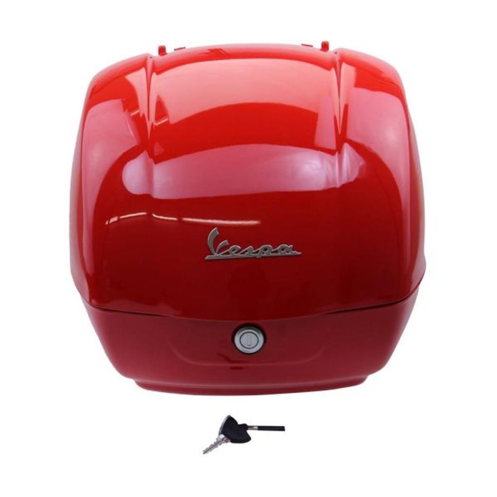 Top Case Vespa GTS Super 125 -> 300, original Piaggio, rot/dragon 894, 36 Liter