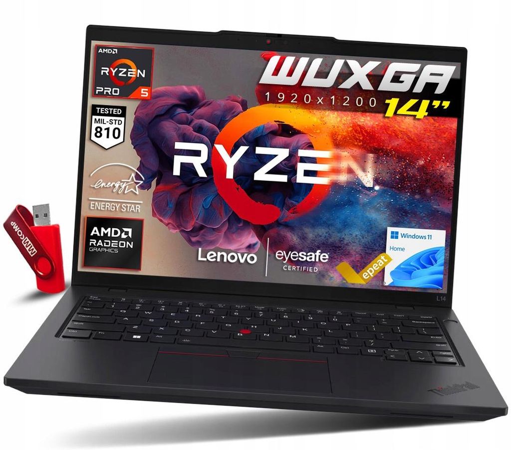 Laptop Lenovo ThinkPad L14 G6 Ryzen 5 PRO 8GB 1TB SSD WUXGA IPS PRAKTYCZNY