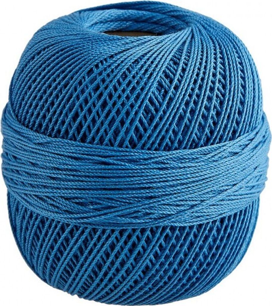 Elisa Häkelgarn,Filethäkelgarn,50g/200m,100% Baumwolle, Stärke 5, für Tischdecken,Vorhänge,NS 1,75-2.0 mm 8583 jeansblau