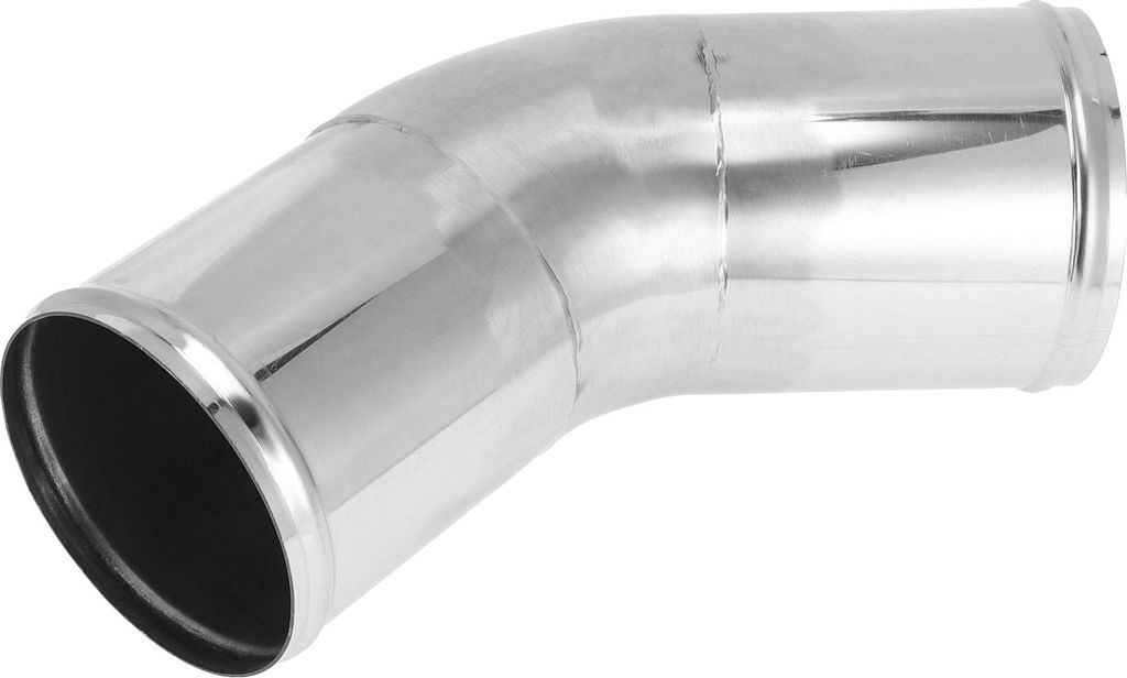 45 Grad Biegemuffe Auspuffrohr mit Perlenrolle DIY Benutzerdefiniertes Auto Modifiziertes Auspuffrohr Rohrleitung Rohr 4,5" OD 5,91" Länge T304 Ed...