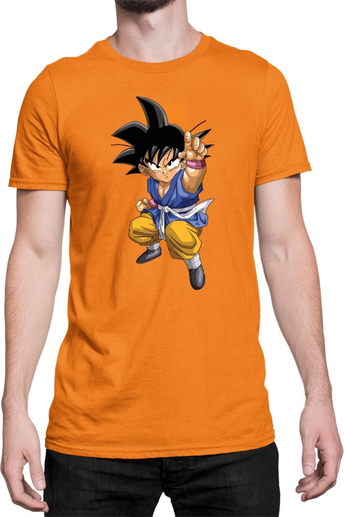 Herren T-Shirt Dragon Anime Manga Ball Z Goku 16, Man 2XL / Orange
