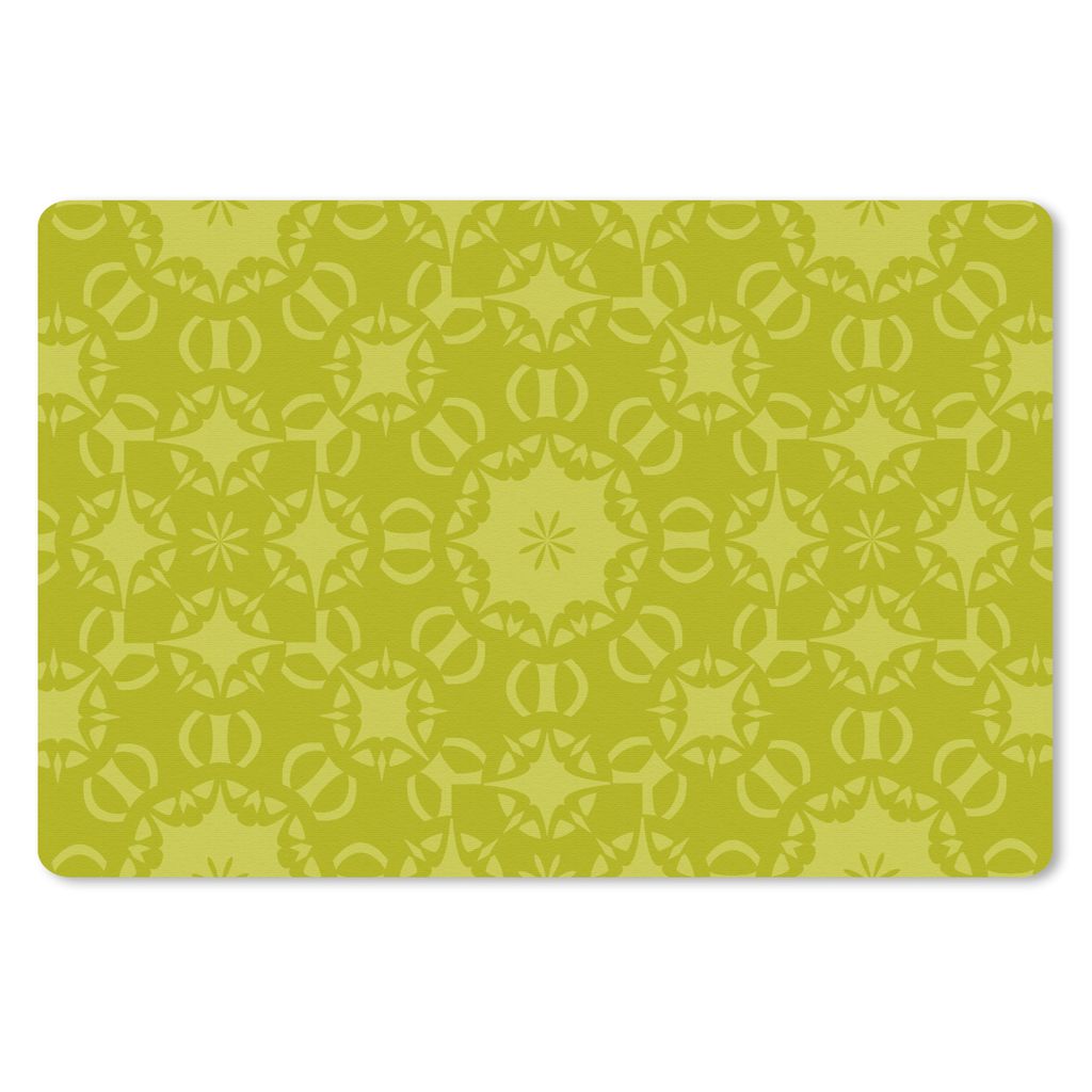 MuchoWow Schreibtischunterlage Kompass - Grün - Muster 60x40 cm - XXL Mauspad - Großes Mauspad