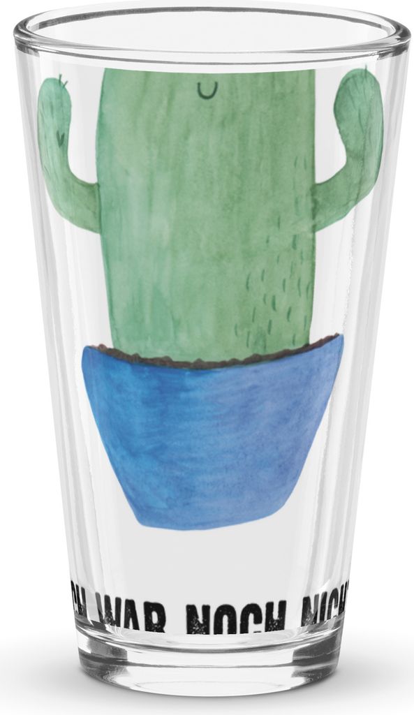 Mr. & Mrs. Panda Trinkglas Kaktus Hut - Transparent - Geschenk, Weltenbummler, Pint Glas, Bierglas, Städtetrip, Kakteen, Limonadenglas, Geschenkid...