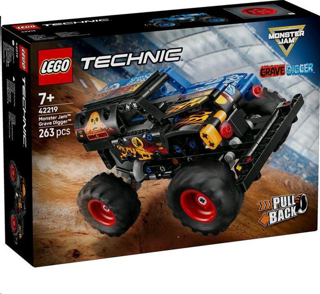 LEGO® Technic 42219 Monster Jam™ Grave Digger™ Fuoco e Immagine del prodotto 