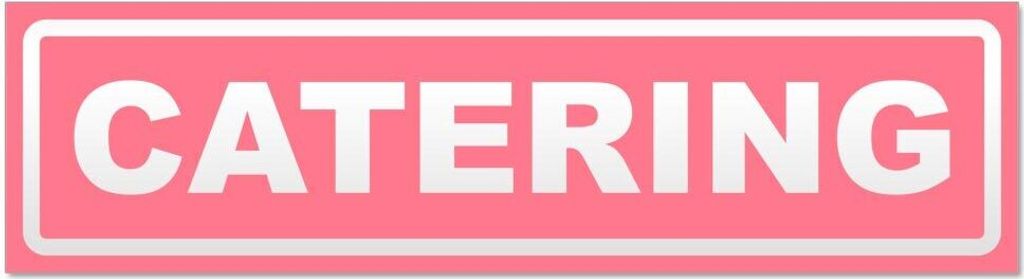 Kiwistar - Autoaufkleber - Hellrosa - 60 x 16 cm - Catering invertiert - Hinweis Aufkleber Sticker für Auto, Kfz, Fahrrad, PKW, LKW