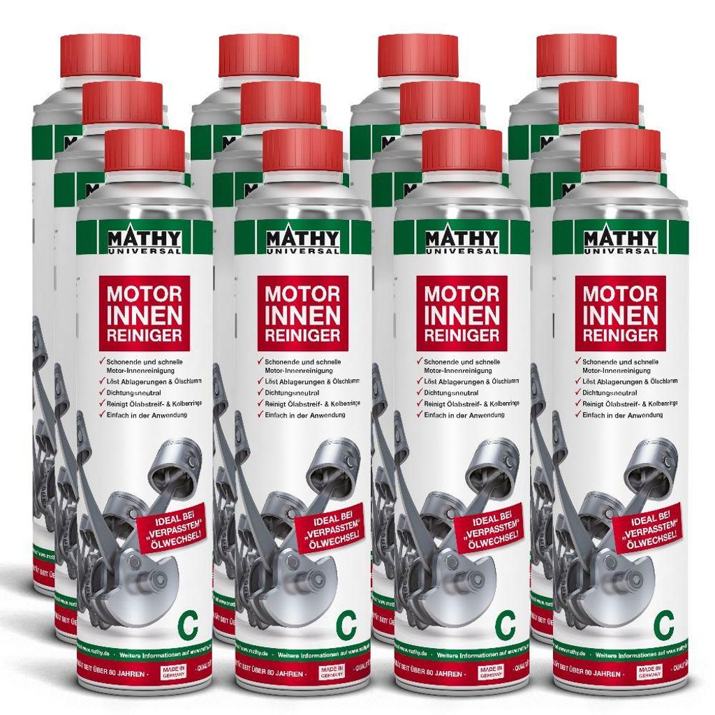 MATHY-C Motor-Innenreiniger 12 x 400 ml - Ölkreislauf-Reiniger vor dem Ölwechsel