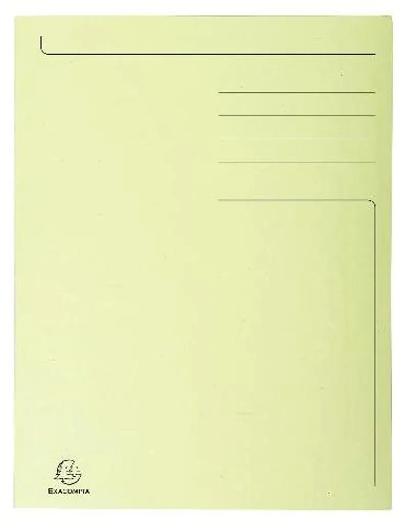 Chemise Carton Recyclé Forever 280g Jaune Folio Exacompta Référence 449005E
