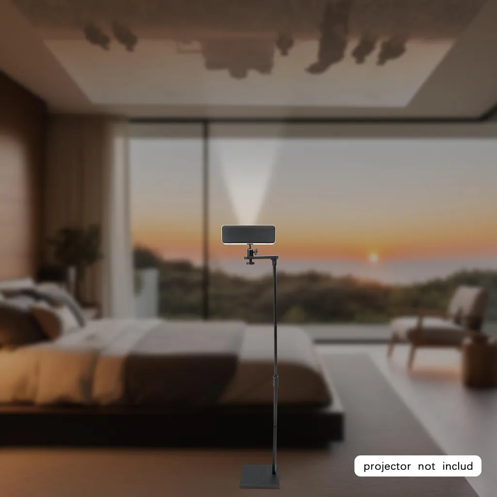 Support Projecteur pour Salon et Bureau Réglable Noir Multidirectionnel