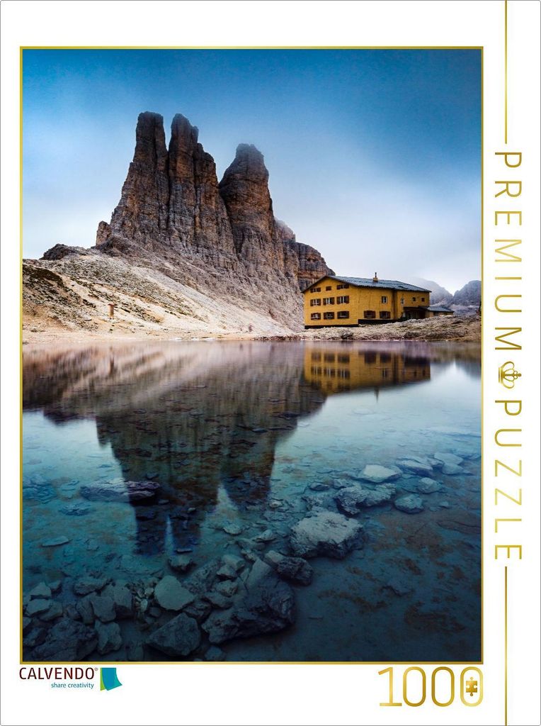 CALVENDO Puzzle Vajolet-Türme in der Rosengartengruppe 1000 Teile Puzzle hoch | 1000 Teile Lege-Größe 64x48cm Foto-Puzzle für glückliche Stunden