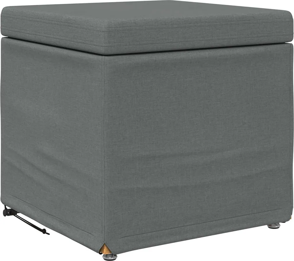Tabouret d'appoint gris foncé 41x41 cm pour salon et chambre adulte