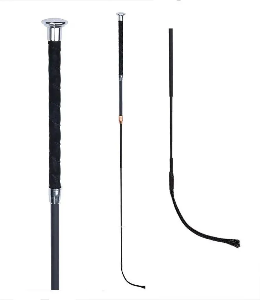 Cravache Waldhausen Continuously Argent 100-130 cm flexible et légère