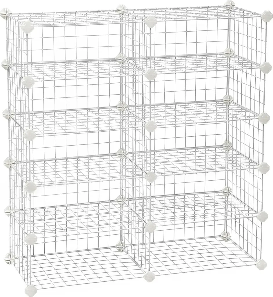 Petit meuble à chaussures blanc rectangulaire - Rangement d'entrée compact