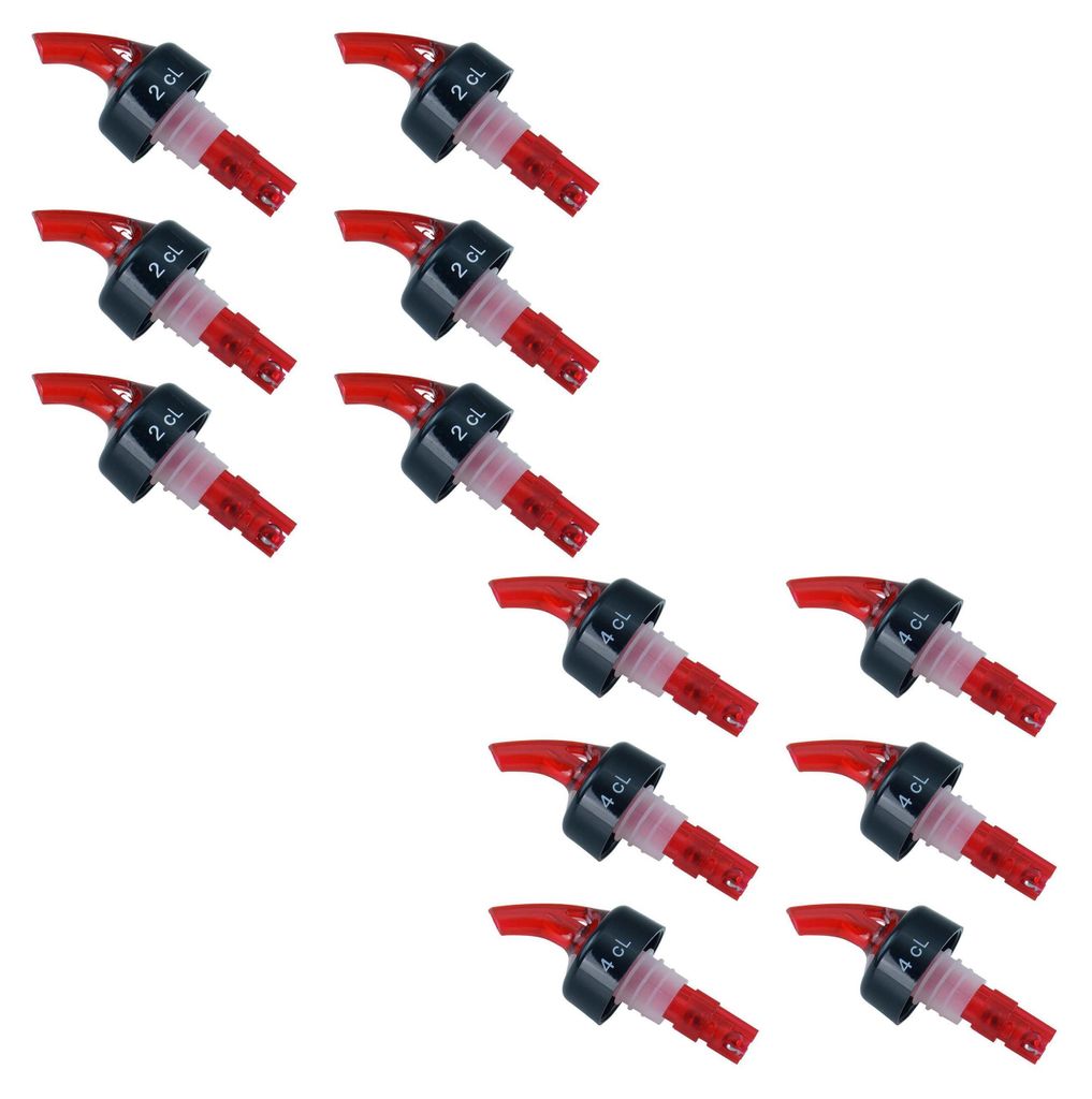 12 Stk. Ausgießer 6 x 2 cl. und 6 x 4cl. Schnapsausgießer Produktbild 