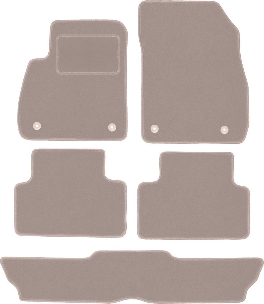 Velours-Autoteppiche für: Opel Zafira C 7 Personen (2012-2019) Beige