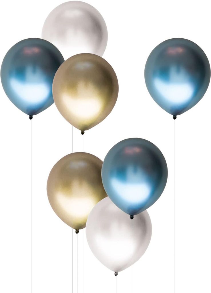 Oblique Unique Luftballon Set 7 Stk. Geburtstag Party Hochzeit JGA Ballons Metallic bunt