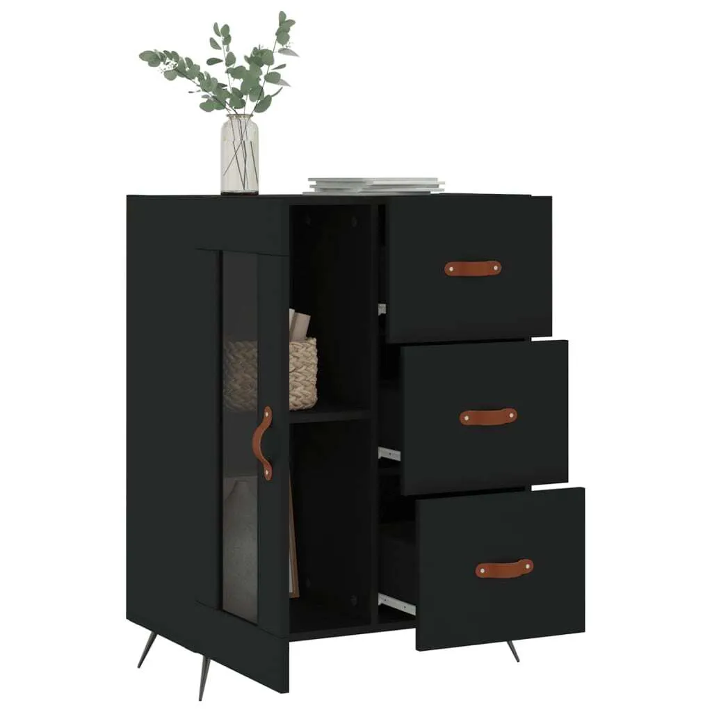 VIDAXL - Armadi a muro 2 pezzi Nero Rovere 69,5x34x90 cm