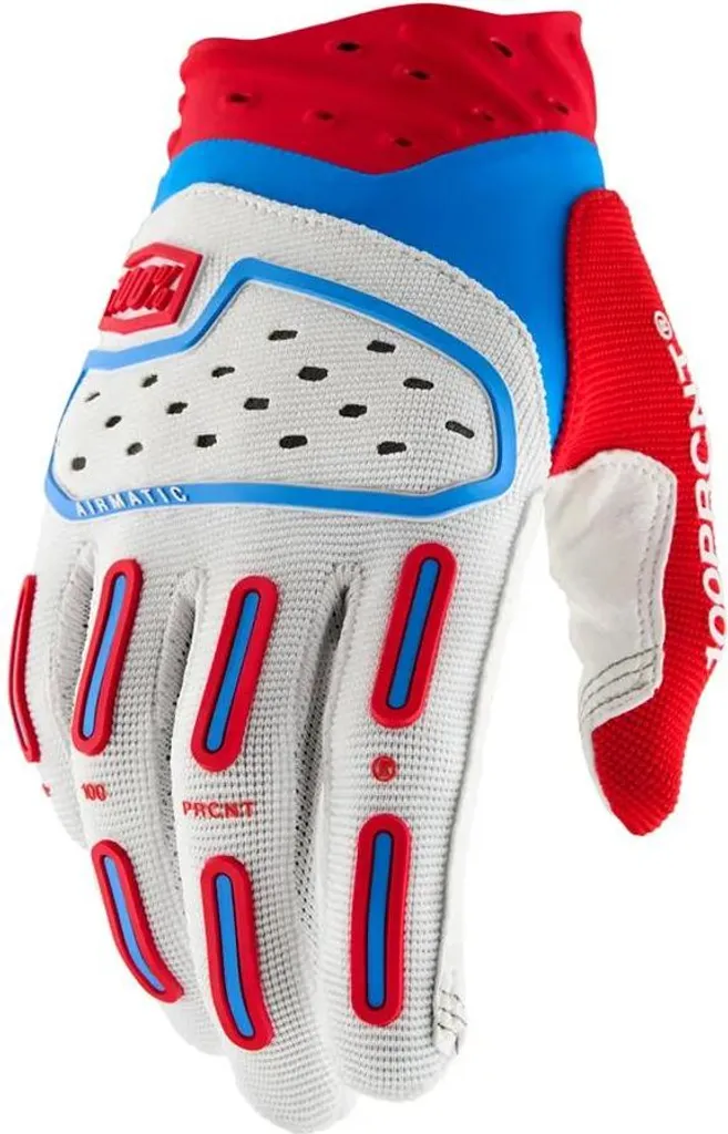 Gants VTT et Enduro 100% Airmatic Blanc avec paume double couche M