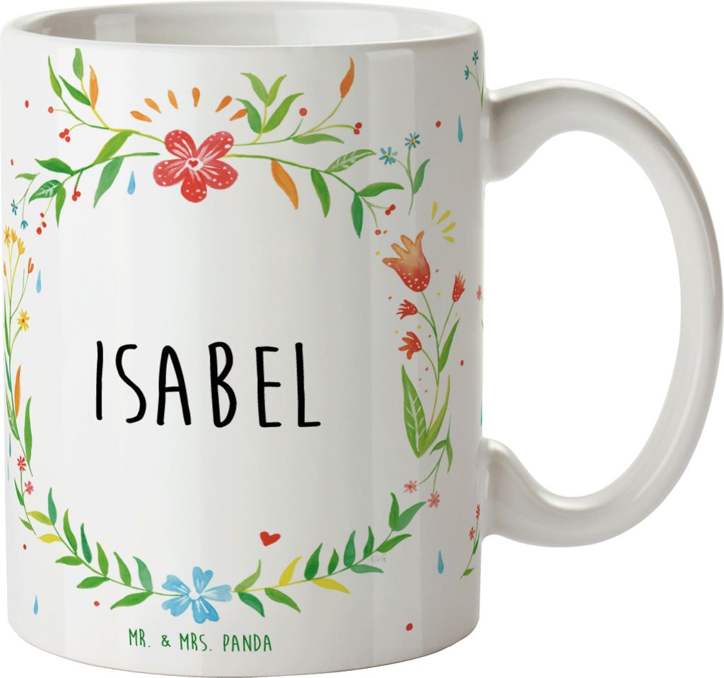 Mr. & Mrs. Panda haferl Isabel - Geschenk, Kaffeetasse, Becher, Trinkbecher, Keramiktasse, Teetasse, Tasse