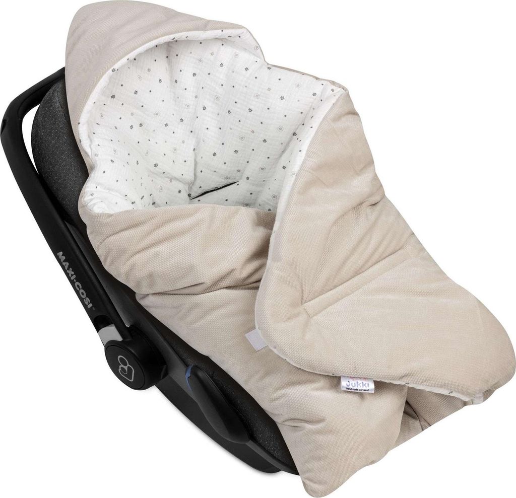 Little Stars Musselin & Ecru Velvet Decke für Kindersitz