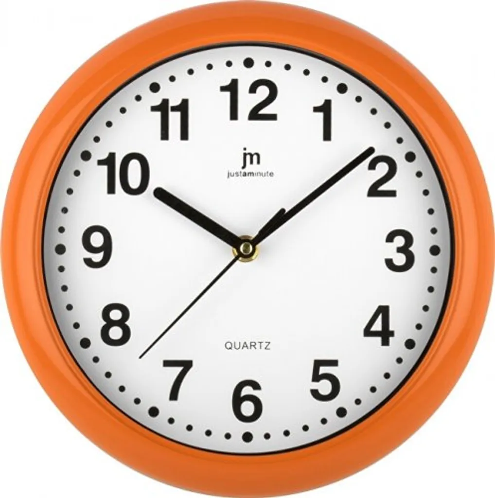 Horloge Lowell 00710-O Cercle Orange et Blanc Design Contemporain Italo