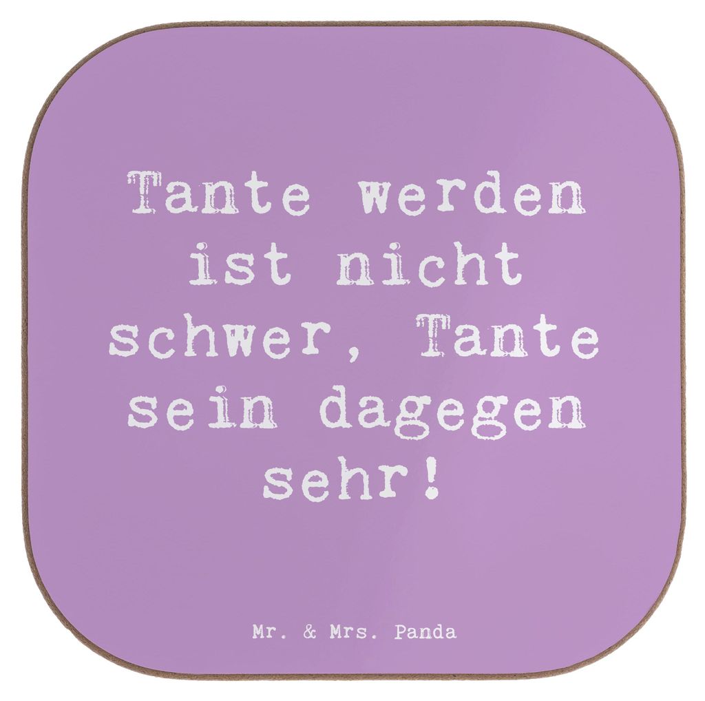 Mr. & Mrs. Panda Untersetzer Tasse Spruch Tolle Tante - Lavendeltraum - Geschenk, Coaster, humorvolle Sprüche, Glas, gläseruntersetzer, Neffe, Ge...