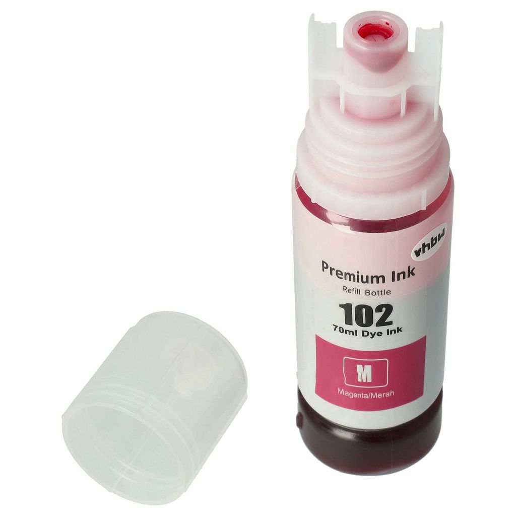 vhbw Nachfülltinte kompatibel mit Epson ET-2700, ET-2714, ET-2750, ET-2715, ET-3700, ET-2726, ET-3750, ET-4750 Drucker - Refilltinte Dye Magenta, ...