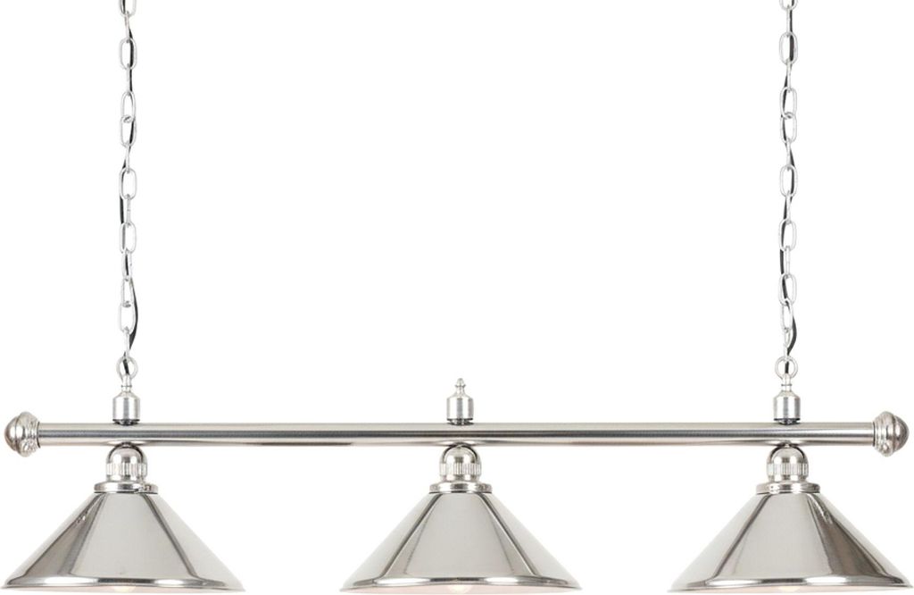 Winsport Billardlampe "London", Chrom, Messing, Chromfarben