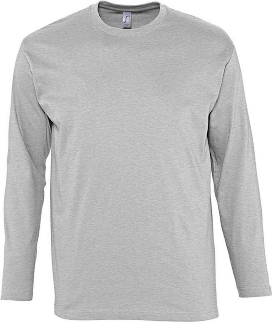 SOLS - "Monarch" T-Shirt für Herren Langärmlig LT1911 (L) (Grau meliert)