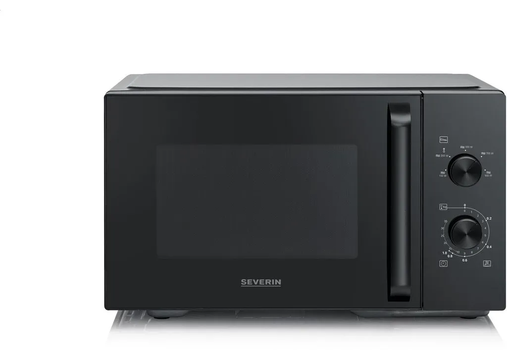 Micro-ondes SEVERIN MW 7796 Solo noir avec plateau tournant compact