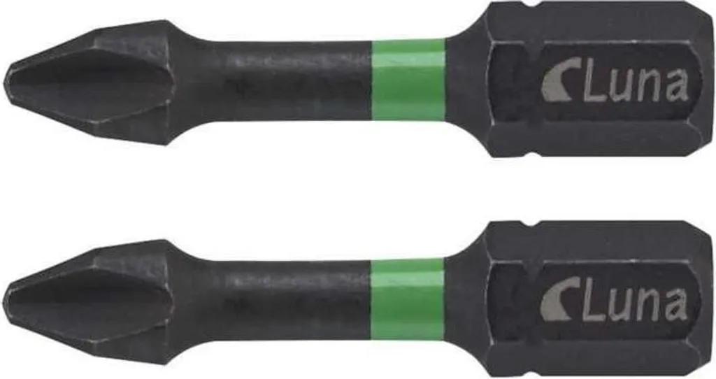 Set 2 Pezzi Bit Phillips PH2 Luna 32mm - Torsione per Impulsi