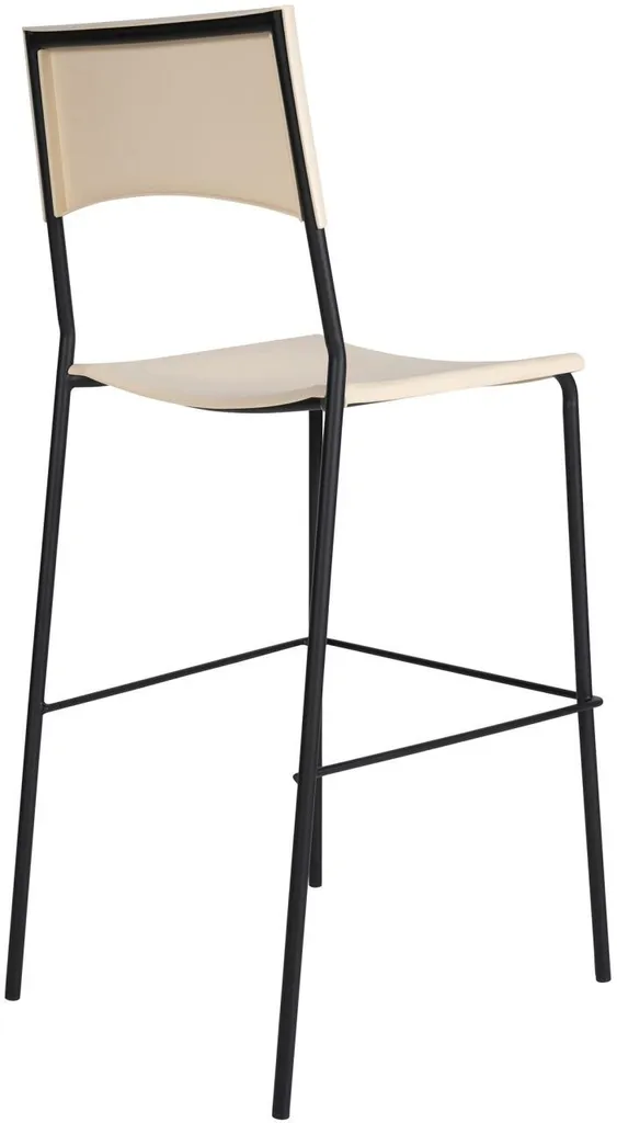 Sgabello da bar Genua nero crema: Eleganza Moderna per Cucina e Locali - 3